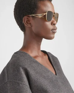 Mujer Prada GAFAS DE SOL^Gafas De Sol Con Logo Triangular