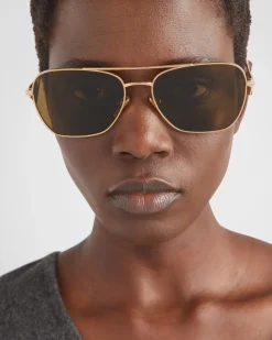 Mujer Prada GAFAS DE SOL^Gafas De Sol Con Logo Triangular