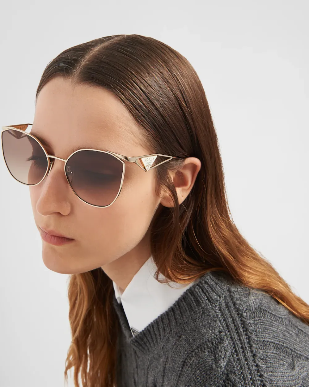 Mujer Prada GAFAS DE SOL^Gafas De Sol Con Logo Triangular