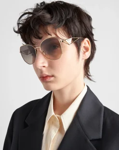 Mujer Prada GAFAS DE SOL^Gafas De Sol Con Logo Triangular