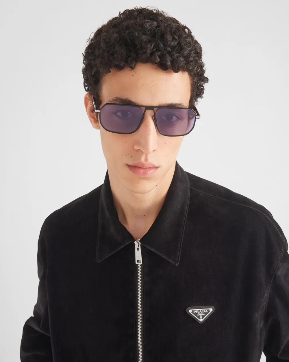 Hombre Prada GAFAS DE SOL^Gafas De Sol Con Una Icónica Placa De Metal