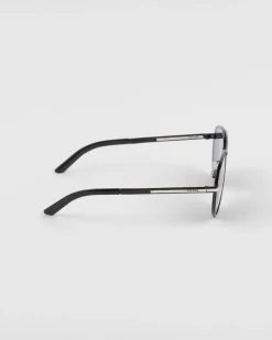 Hombre Prada GAFAS DE SOL^Gafas De Sol Con Una Icónica Placa De Metal