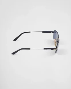 Hombre Prada GAFAS DE SOL^Gafas De Sol Con Una Icónica Placa De Metal