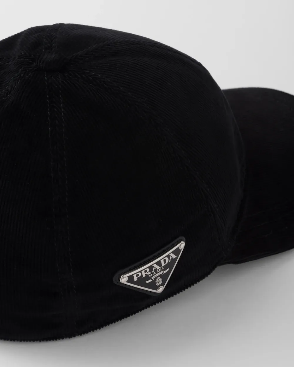 Hombre Prada SOMBREROS Y GUANTES^Gorra De Béisbol De Pana