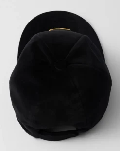 Mujer Prada SOMBREROS Y GUANTES^Gorra De Terciopelo