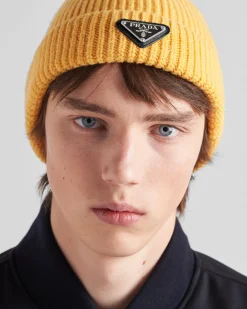 Hombre Prada SOMBREROS Y GUANTES^Gorro De Lana Y Cachemir