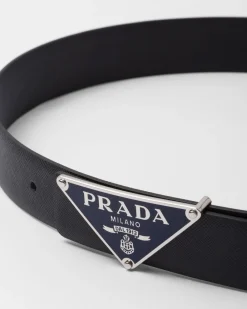 Hombre Prada CINTURONES PERSONALIZADOS^Hebilla De Metal Esmaltado Para Cinturón
