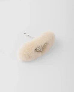 Mujer Prada DIADEMAS Y ACCESORIOS PARA EL PELO^Horquilla Para El Pelo De Piel Vuelta