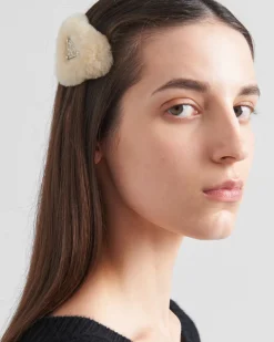 Mujer Prada DIADEMAS Y ACCESORIOS PARA EL PELO^Horquilla Para El Pelo De Piel Vuelta