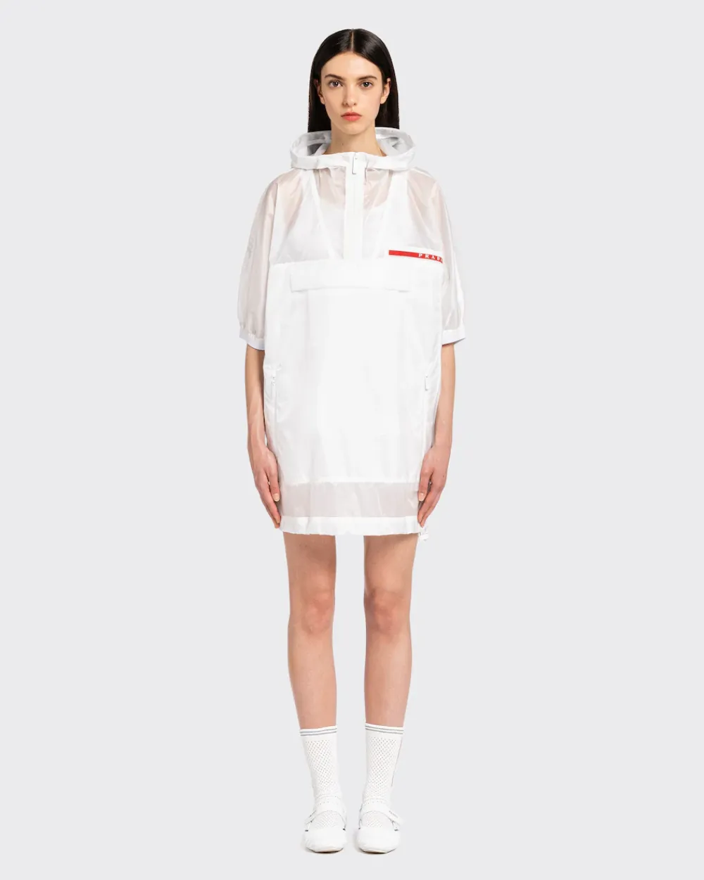 Mujer Prada ROPA^Impermeable Con Capucha Antidesgarro