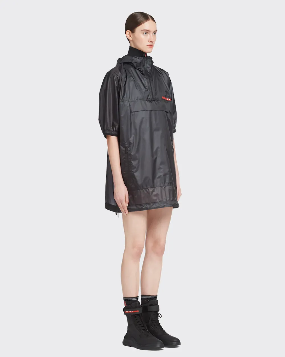 Mujer Prada ROPA^Impermeable Con Capucha Antidesgarro