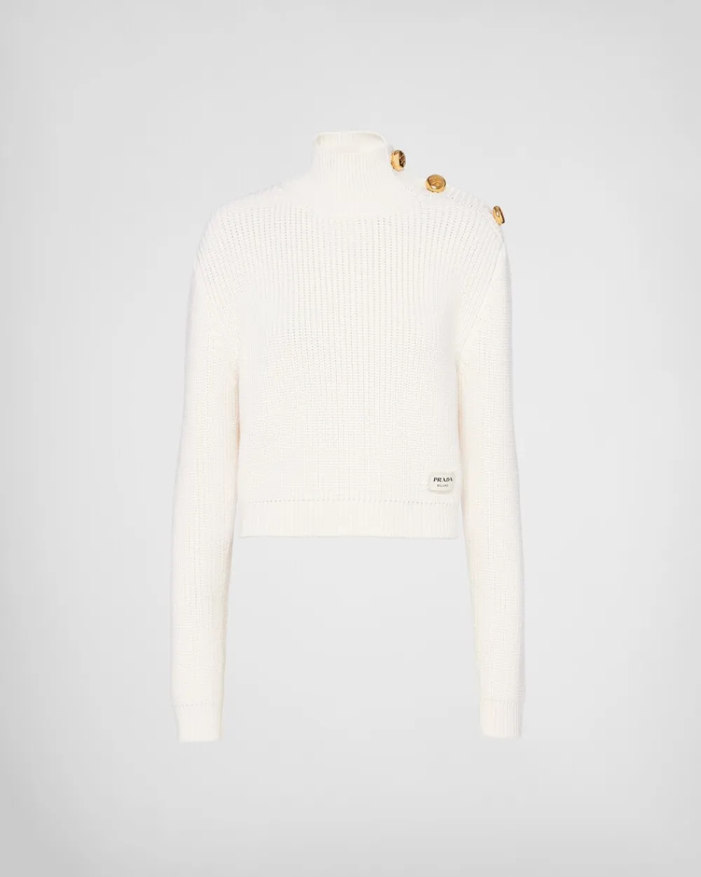 Mujer Prada TEJIDOS DE PUNTO^Jersey Con Cuello Alto De Lana