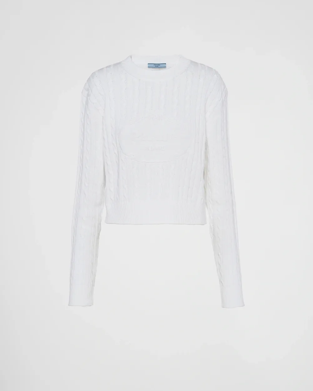 Mujer Prada TEJIDOS DE PUNTO^Jersey Con Cuello Redondo De Algodón