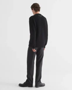 Hombre Prada TEJIDOS DE PUNTO^Jersey Con Cuello Redondo De Cachemir