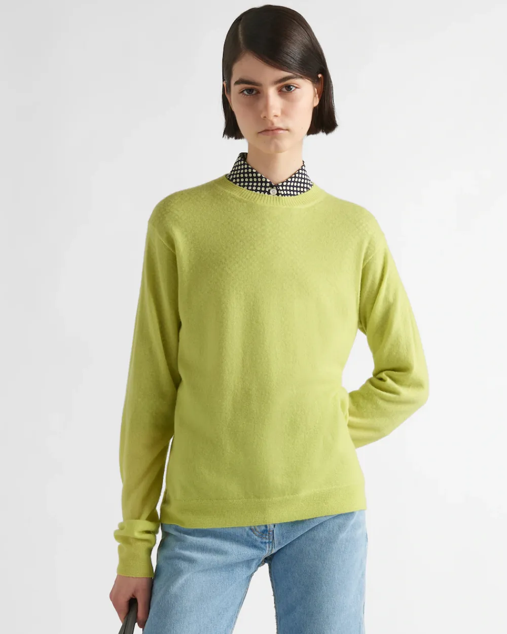 Mujer Prada TEJIDOS DE PUNTO^Jersey Con Cuello Redondo De Cachemir