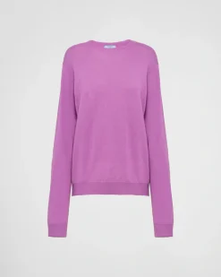 Mujer Prada TEJIDOS DE PUNTO^Jersey Con Cuello Redondo De Cachemir