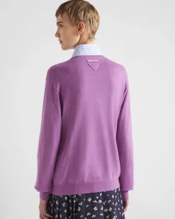 Mujer Prada TEJIDOS DE PUNTO^Jersey Con Cuello Redondo De Cachemir