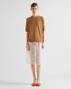 Mujer Prada TEJIDOS DE PUNTO^Jersey Con Cuello Redondo De Cachemir