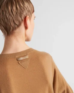 Mujer Prada TEJIDOS DE PUNTO^Jersey Con Cuello Redondo De Cachemir