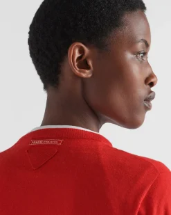 Mujer Prada TEJIDOS DE PUNTO^Jersey Con Cuello Redondo De Cachemir