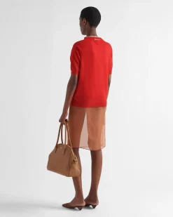 Mujer Prada TEJIDOS DE PUNTO^Jersey Con Cuello Redondo De Cachemir