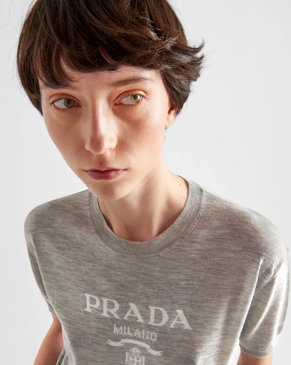 Mujer Prada TEJIDOS DE PUNTO^Jersey Con Cuello Redondo De Cachemir