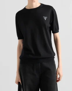 Mujer Prada TEJIDOS DE PUNTO^Jersey Con Cuello Redondo De Cachemir