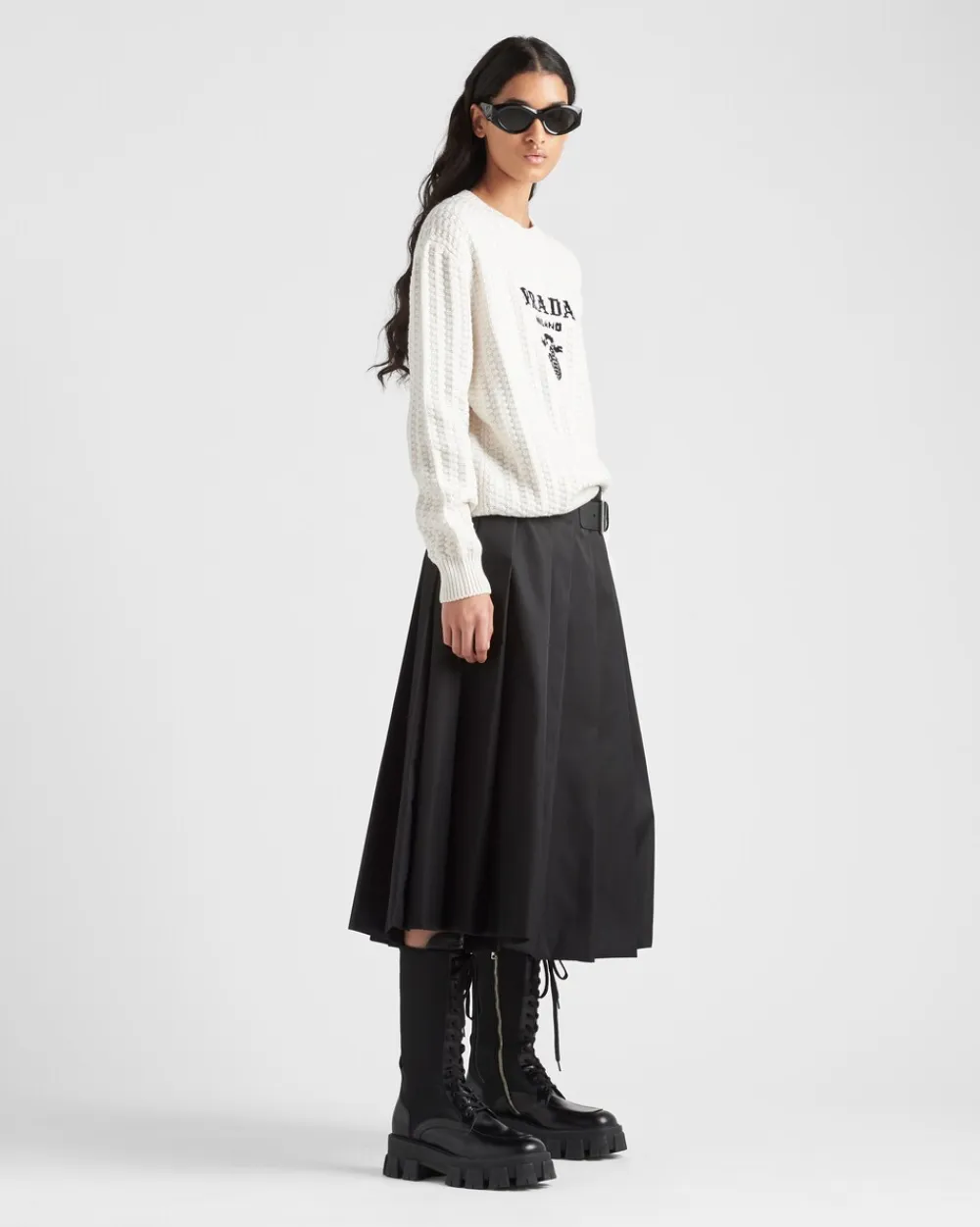 Mujer Prada TEJIDOS DE PUNTO^Jersey Con Cuello Redondo De Cachemir