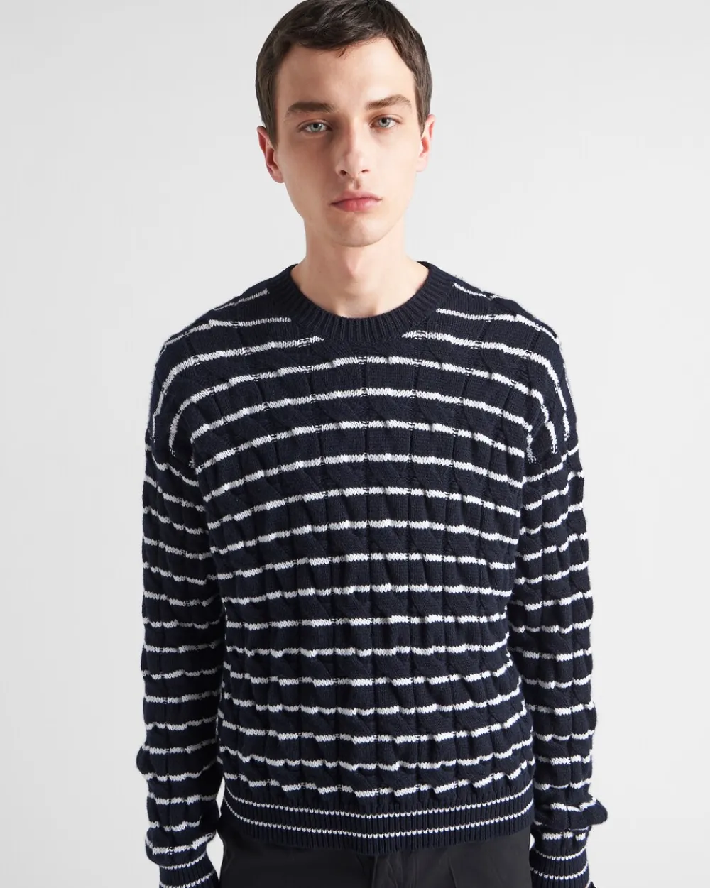 Hombre Prada TEJIDOS DE PUNTO^Jersey Con Cuello Redondo De Cachemir