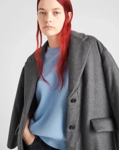 Mujer Prada TEJIDOS DE PUNTO^Jersey Con Cuello Redondo De Cachemir