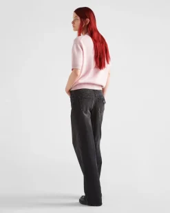 Mujer Prada TEJIDOS DE PUNTO^Jersey Con Cuello Redondo De Cachemir