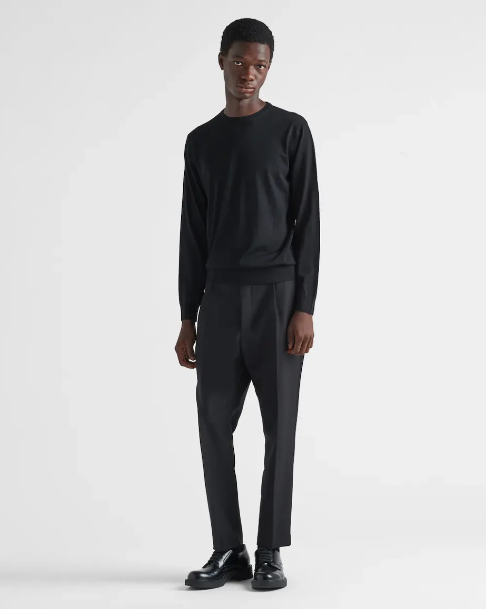 Hombre Prada TEJIDOS DE PUNTO^Jersey Con Cuello Redondo De Lana De Estambre