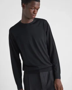 Hombre Prada TEJIDOS DE PUNTO^Jersey Con Cuello Redondo De Lana De Estambre