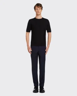 Hombre Prada TEJIDOS DE PUNTO^Jersey Con Cuello Redondo De Lana De Estambre