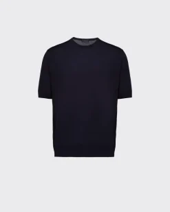 Hombre Prada TEJIDOS DE PUNTO^Jersey Con Cuello Redondo De Lana De Estambre