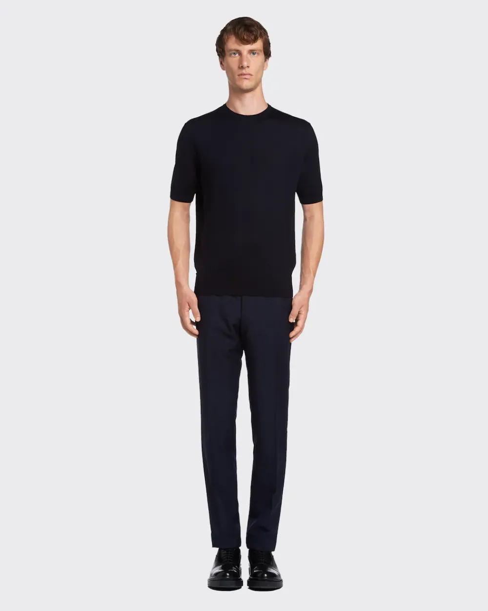Hombre Prada TEJIDOS DE PUNTO^Jersey Con Cuello Redondo De Lana De Estambre