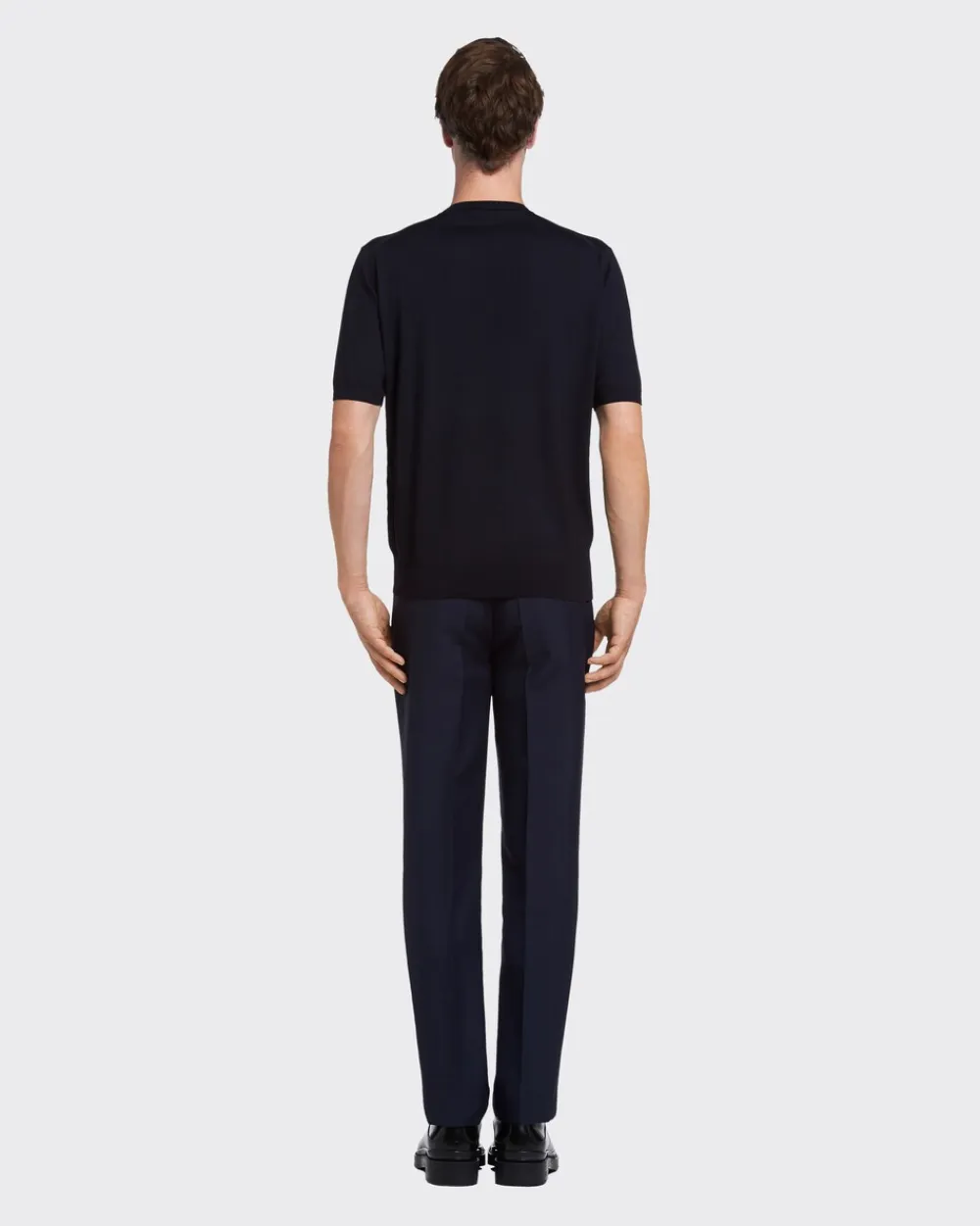 Hombre Prada TEJIDOS DE PUNTO^Jersey Con Cuello Redondo De Lana De Estambre