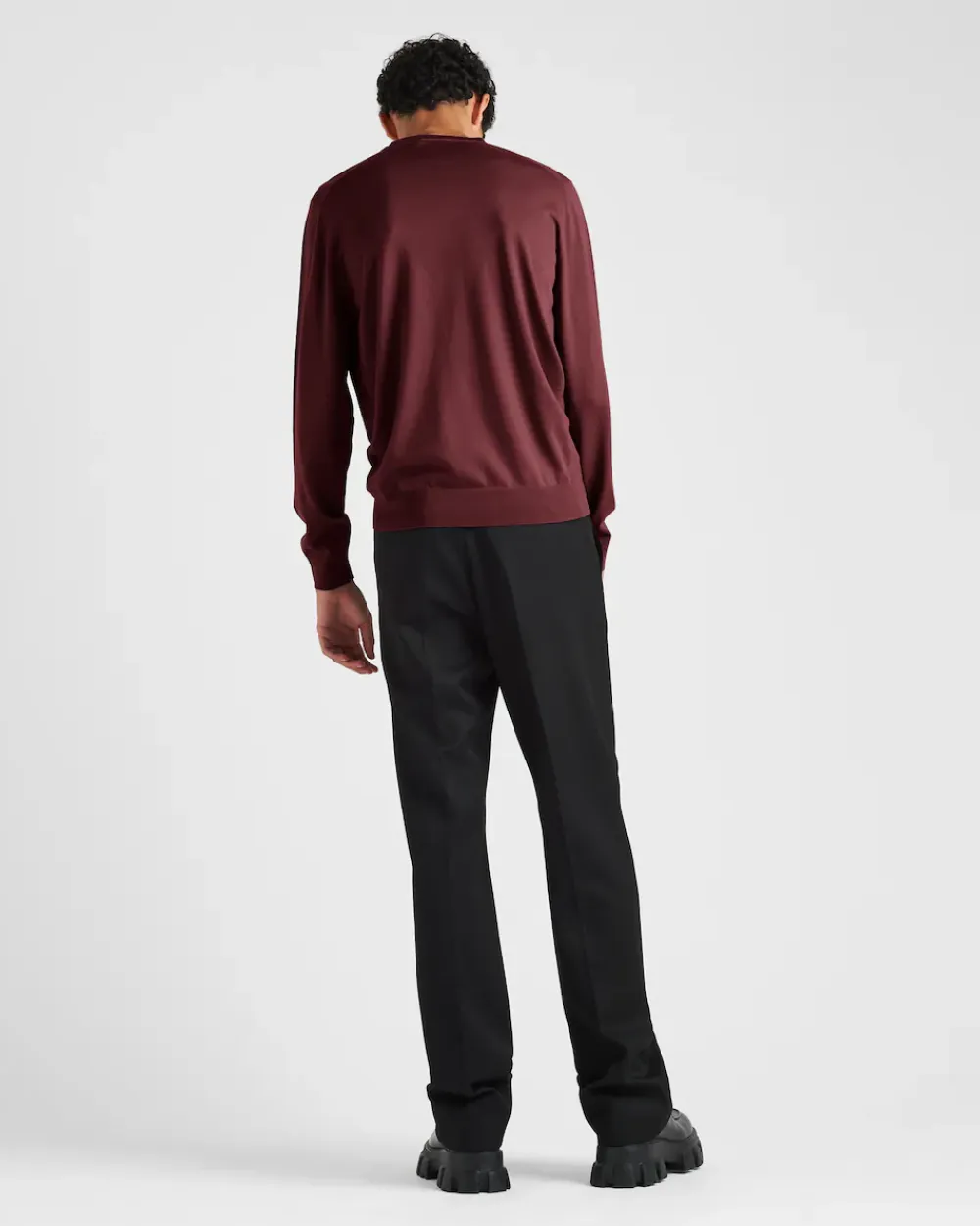 Hombre Prada TEJIDOS DE PUNTO^Jersey Con Cuello Redondo De Lana De Estambre