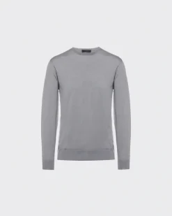 Hombre Prada TEJIDOS DE PUNTO^Jersey Con Cuello Redondo De Lana De Estambre