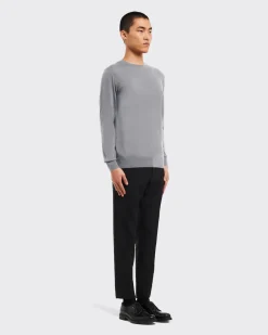 Hombre Prada TEJIDOS DE PUNTO^Jersey Con Cuello Redondo De Lana De Estambre