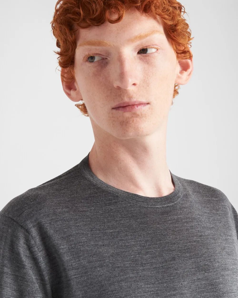Hombre Prada TEJIDOS DE PUNTO^Jersey Con Cuello Redondo De Lana De Estambre