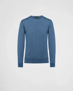 Hombre Prada TEJIDOS DE PUNTO^Jersey Con Cuello Redondo De Lana De Estambre