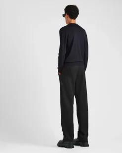 Hombre Prada TEJIDOS DE PUNTO^Jersey Con Cuello Redondo De Lana De Estambre