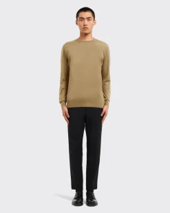 Hombre Prada TEJIDOS DE PUNTO^Jersey Con Cuello Redondo De Lana De Estambre