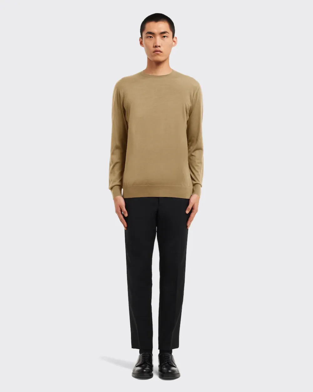 Hombre Prada TEJIDOS DE PUNTO^Jersey Con Cuello Redondo De Lana De Estambre