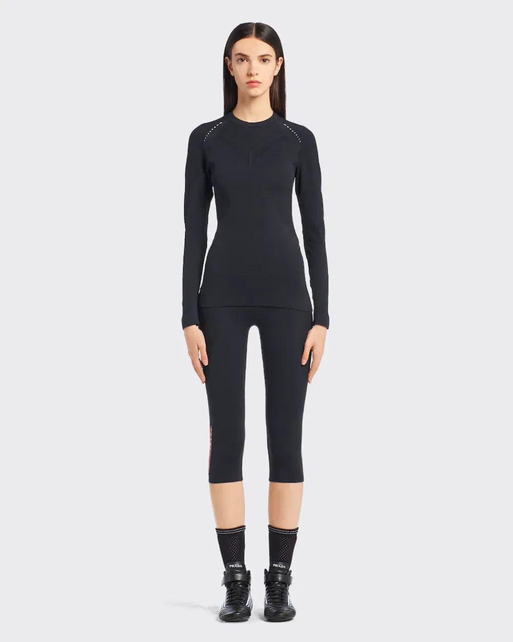 Mujer Prada ROPA^Jersey Cuello Redondo De Poliéster Reciclado