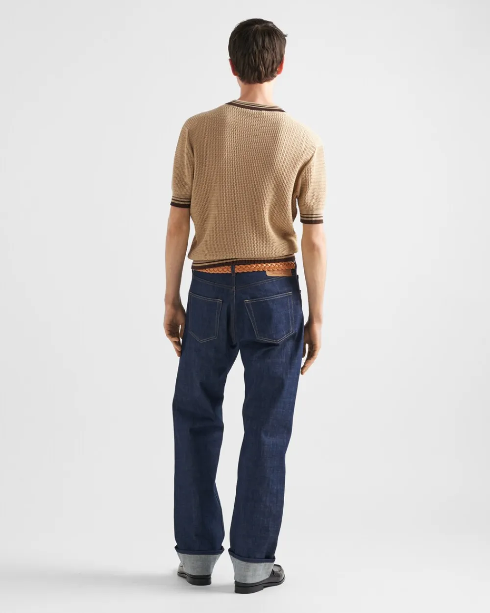 Hombre Prada TEJIDOS DE PUNTO^Jersey De Algodón Con Cuello Redondo
