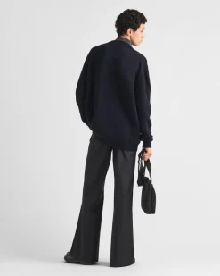Hombre Prada TEJIDOS DE PUNTO^Jersey De Cachemir Con Cuello De Pico