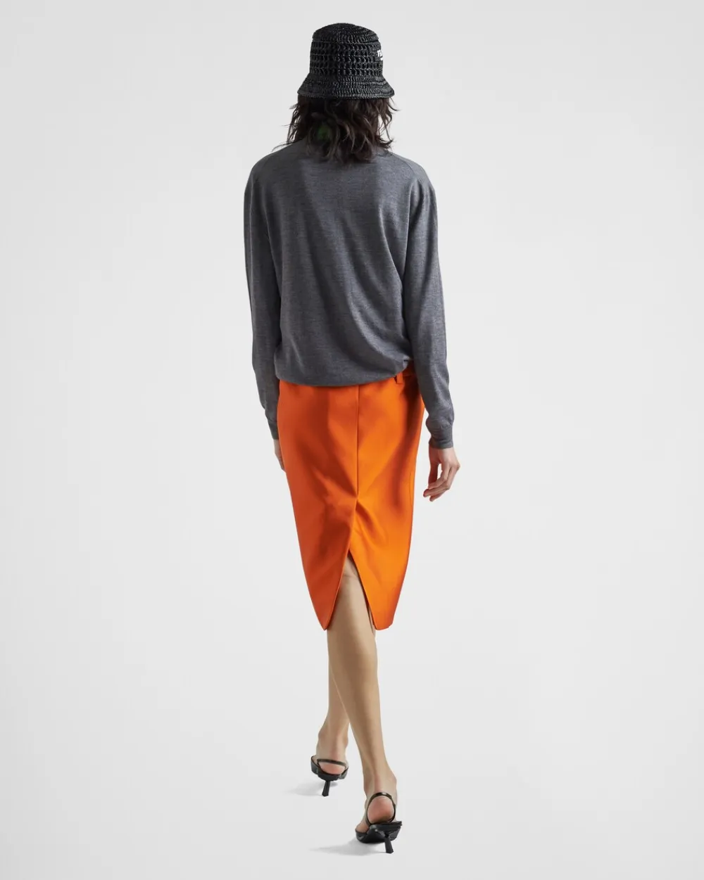 Mujer Prada TEJIDOS DE PUNTO^Jersey De Cachemir Con Cuello De Pico