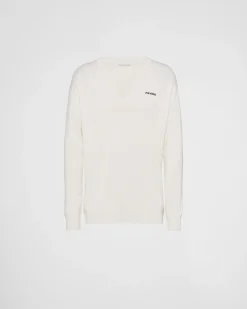 Hombre Prada TEJIDOS DE PUNTO^Jersey De Cachemir Con Cuello En Pico
